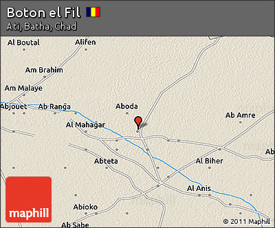 Shaded Relief 3D Map of Boton El Fil