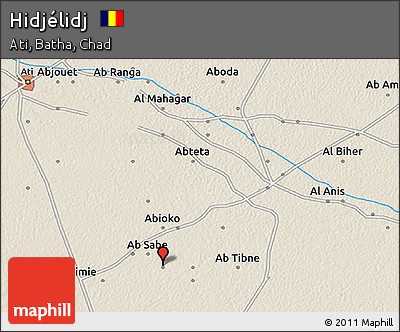 Shaded Relief 3D Map of Hidjélidj