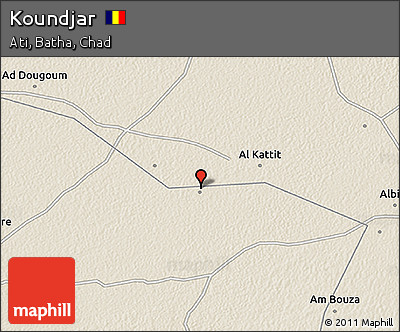 Shaded Relief 3D Map of Koundjar