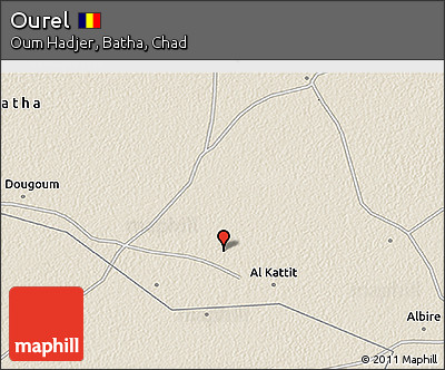 Shaded Relief 3D Map of Ourel