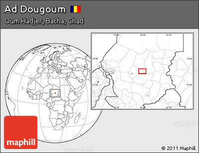 Blank Location Map of Ad Dougoum