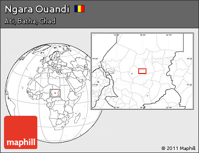 Blank Location Map of Ngara Ouandi