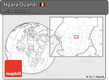 Blank Location Map of Ngara Ouandi