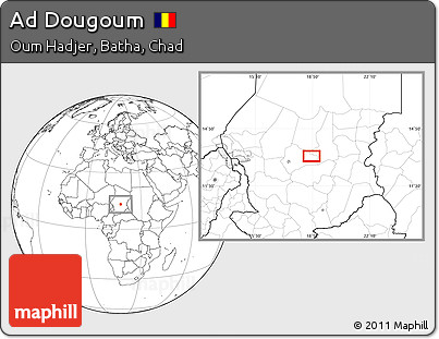 Blank Location Map of Ad Dougoum
