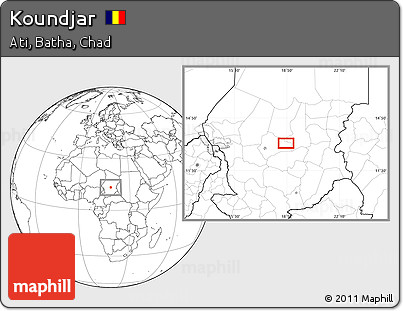 Blank Location Map of Koundjar