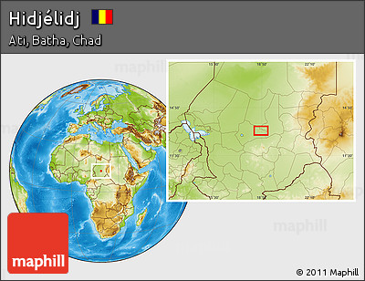 Physical Location Map of Hidjélidj
