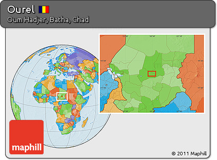 Political Location Map of Ourel