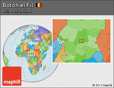Political Location Map of Boton El Fil