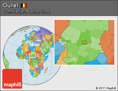 Political Location Map of Ourel