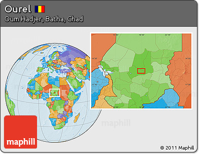 Political Location Map of Ourel