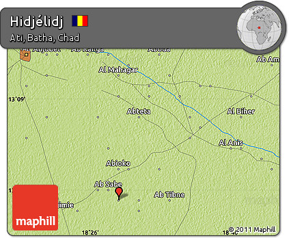 Physical Map of Hidjélidj