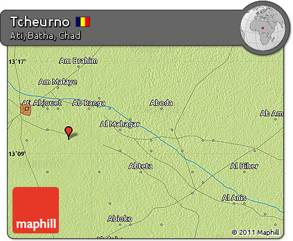 Physical Map of Tcheurno