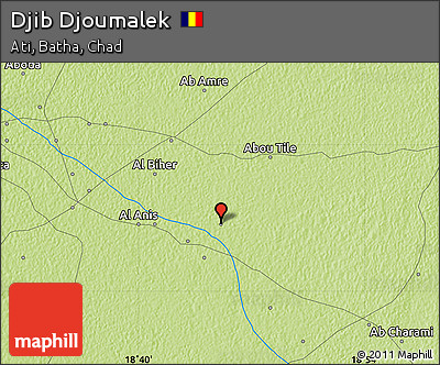 Physical Map of Djib Djoumalek