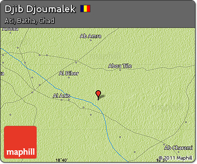 Physical Map of Djib Djoumalek