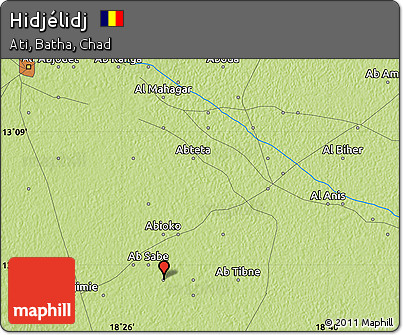 Physical Map of Hidjélidj