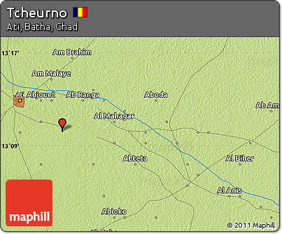 Physical Map of Tcheurno
