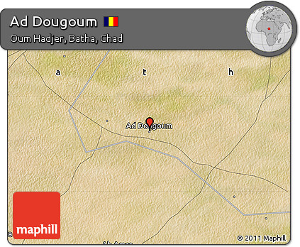 Satellite Map of Ad Dougoum