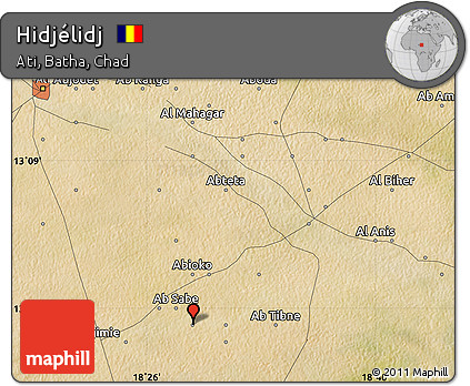 Satellite Map of Hidjélidj