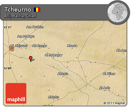 Satellite Map of Tcheurno