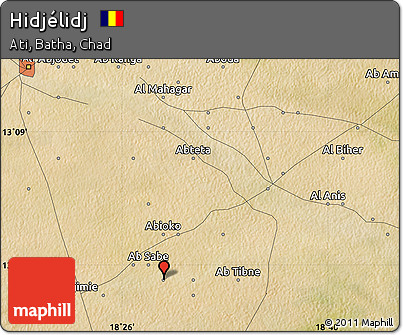 Satellite Map of Hidjélidj