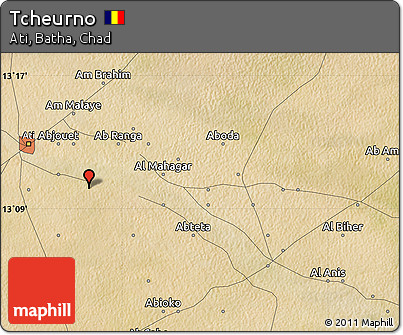 Satellite Map of Tcheurno