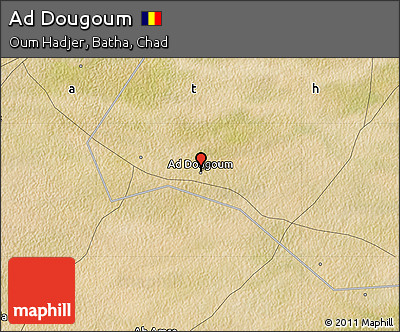 Satellite Map of Ad Dougoum