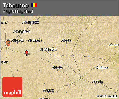 Satellite Map of Tcheurno