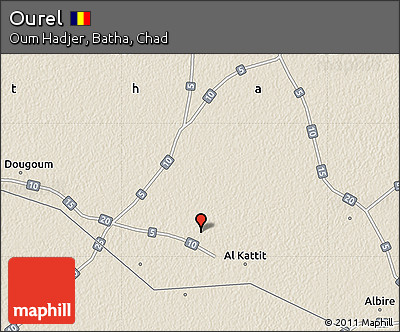 Shaded Relief Map of Ourel