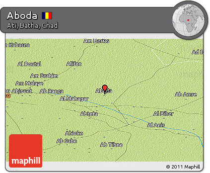 Physical Panoramic Map of Aboda