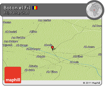 Physical Panoramic Map of Boton El Fil