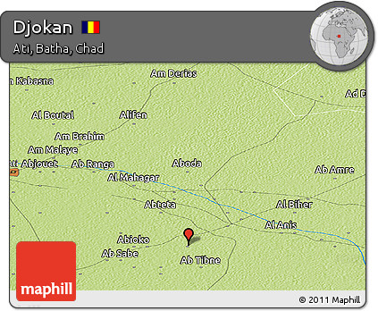 Physical Panoramic Map of Djokan
