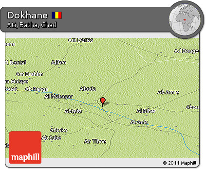 Physical Panoramic Map of Dokhane
