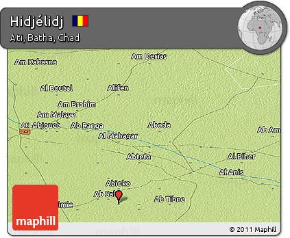 Physical Panoramic Map of Hidjélidj