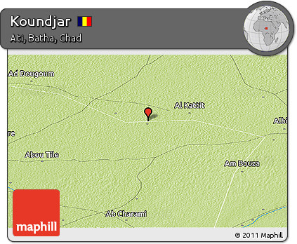 Physical Panoramic Map of Koundjar