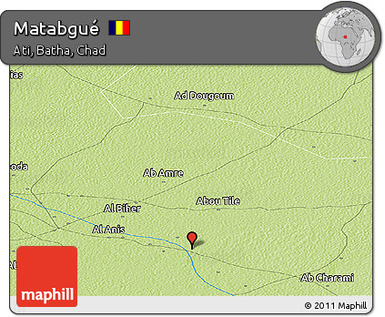 Physical Panoramic Map of Matabgué