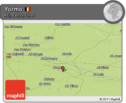 Physical Panoramic Map of Yormo