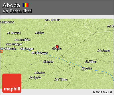 Physical Panoramic Map of Aboda