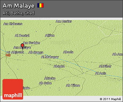 Physical Panoramic Map of Am Malaye