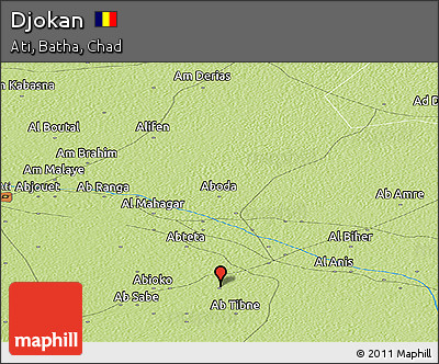 Physical Panoramic Map of Djokan