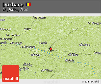 Physical Panoramic Map of Dokhane
