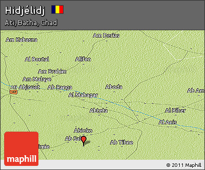 Physical Panoramic Map of Hidjélidj