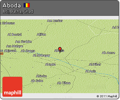 Physical Panoramic Map of Aboda