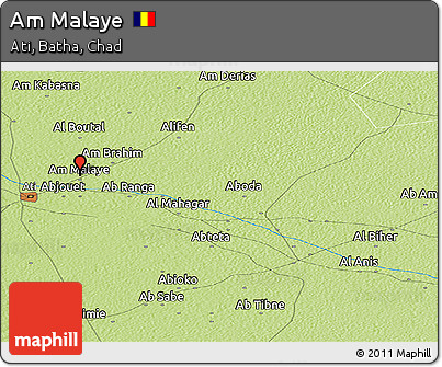 Physical Panoramic Map of Am Malaye