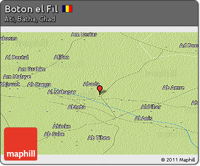 Physical Panoramic Map of Boton El Fil