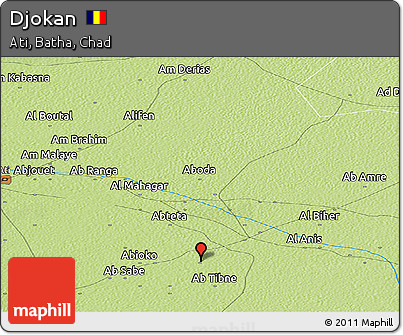 Physical Panoramic Map of Djokan