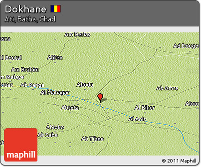 Physical Panoramic Map of Dokhane