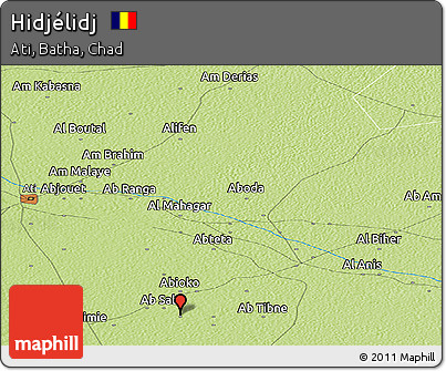 Physical Panoramic Map of Hidjélidj