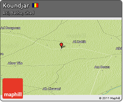 Physical Panoramic Map of Koundjar