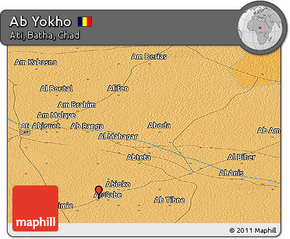 Political Panoramic Map of Ab Yokho