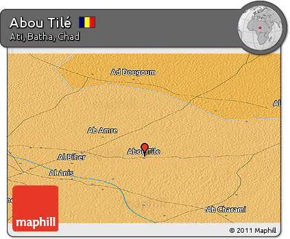 Political Panoramic Map of Abou Tilé